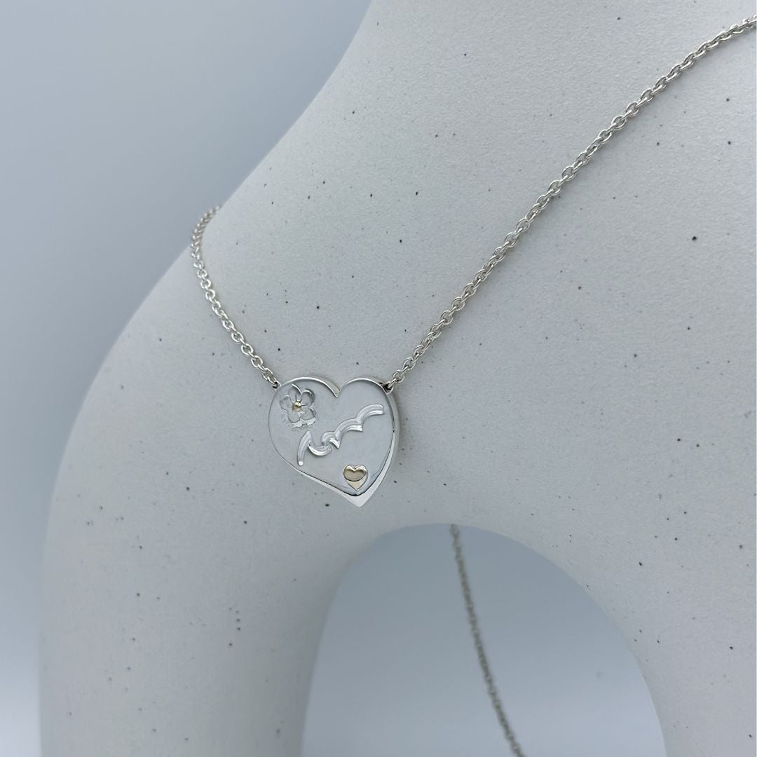 CODE HEART FOR MUM – Love You Mum Pendant