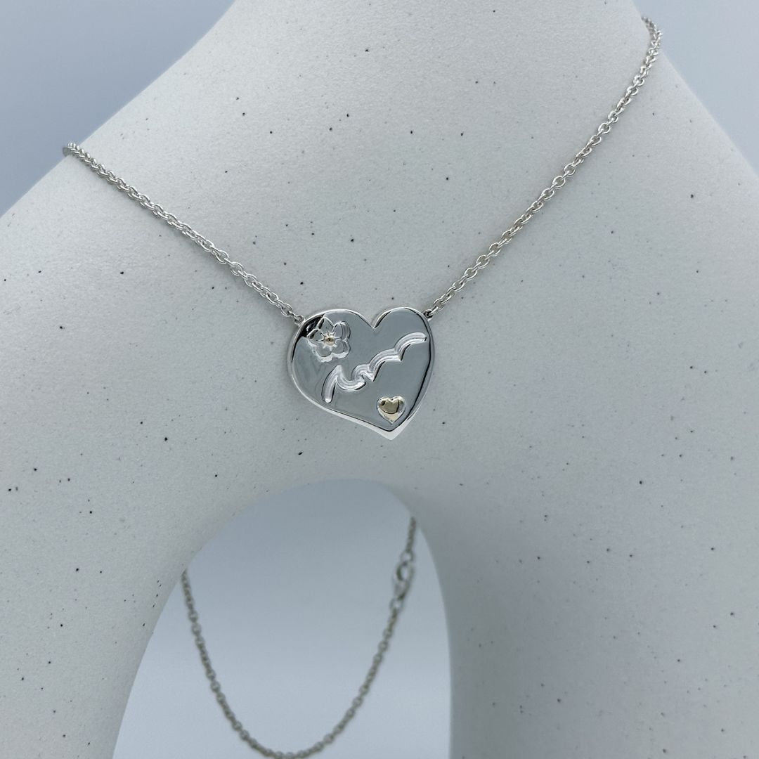CODE HEART FOR MUM – Love You Mum Pendant